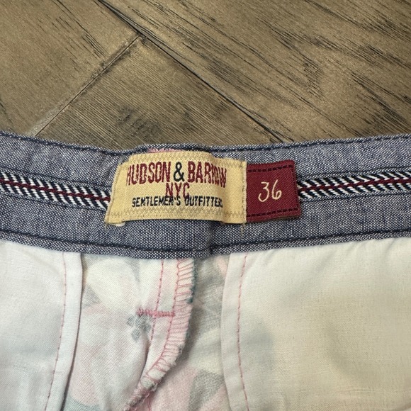 Hudson & Barrow Floral Shorts Pink Tropical Casual Size 36 NWT - Picture 6 of 10